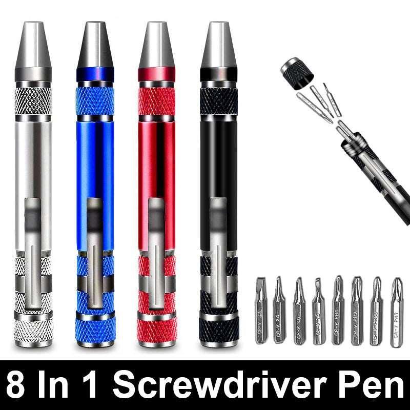 8 In 1 Screwdriver Pen Set Magnetic Tip Mini Stainless Steel Precision Screw