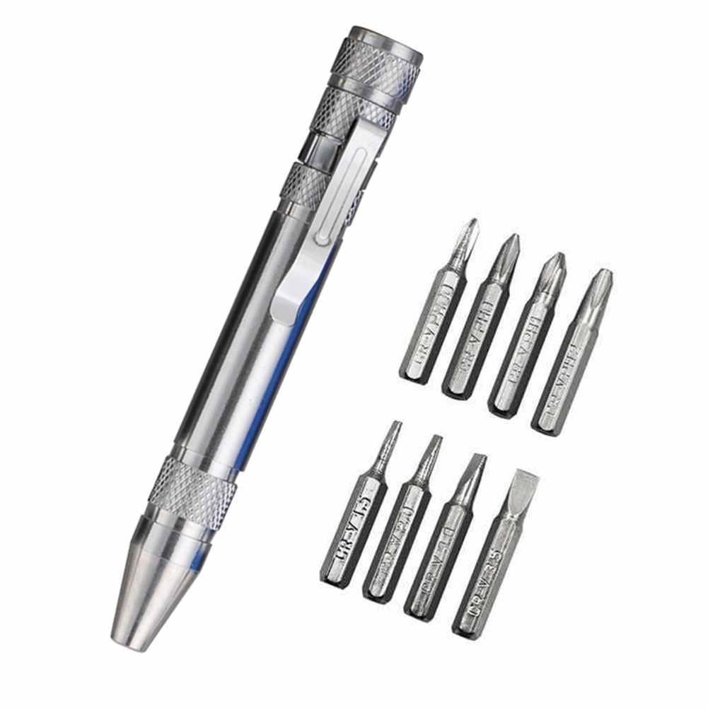 8 In 1 Screwdriver Pen Set Magnetic Tip Mini Stainless Steel Precision Screw