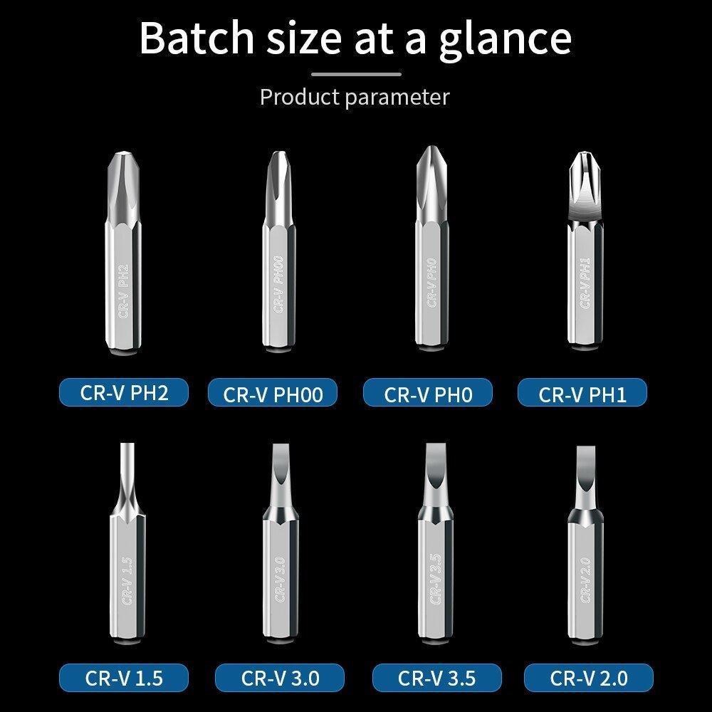 8 In 1 Screwdriver Pen Set Magnetic Tip Mini Stainless Steel Precision Screw