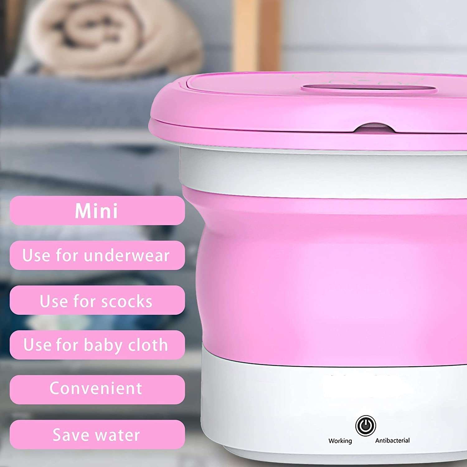 Portable Folding Washing Machine without Dryer