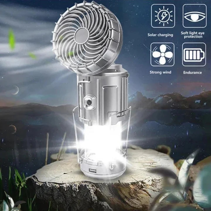 PEXA™ Multifunctional Camping Light With Fan and Solar Power Bank